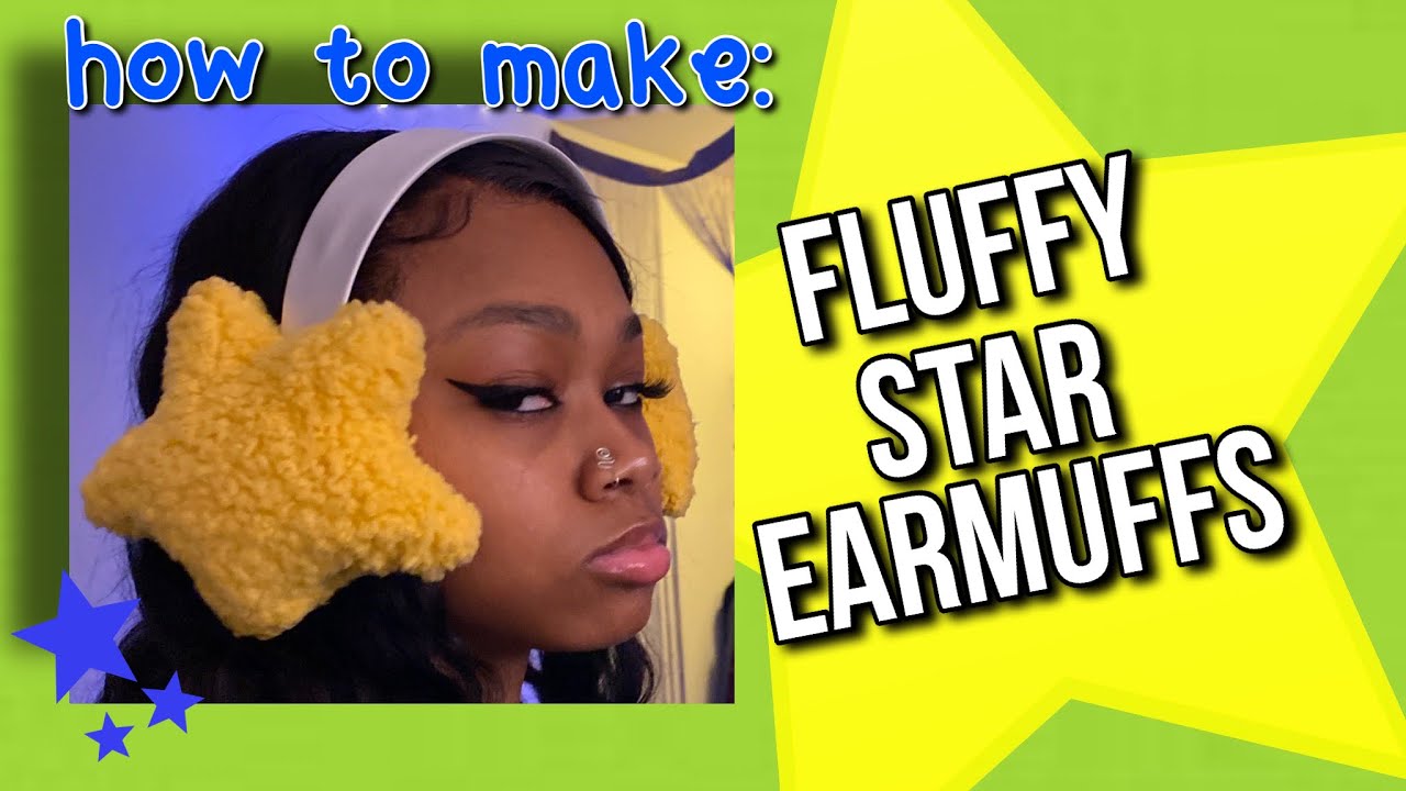 how to make fluffy star earmuffs YouTube