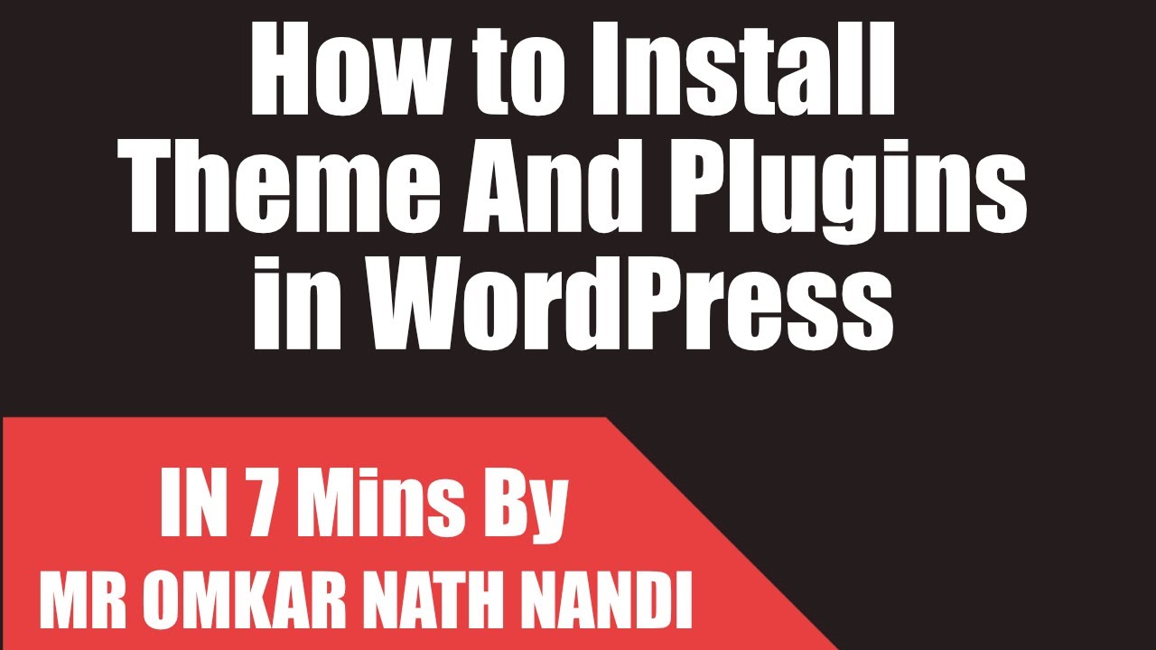 How to install theme and plugins in WordPress - YouTube