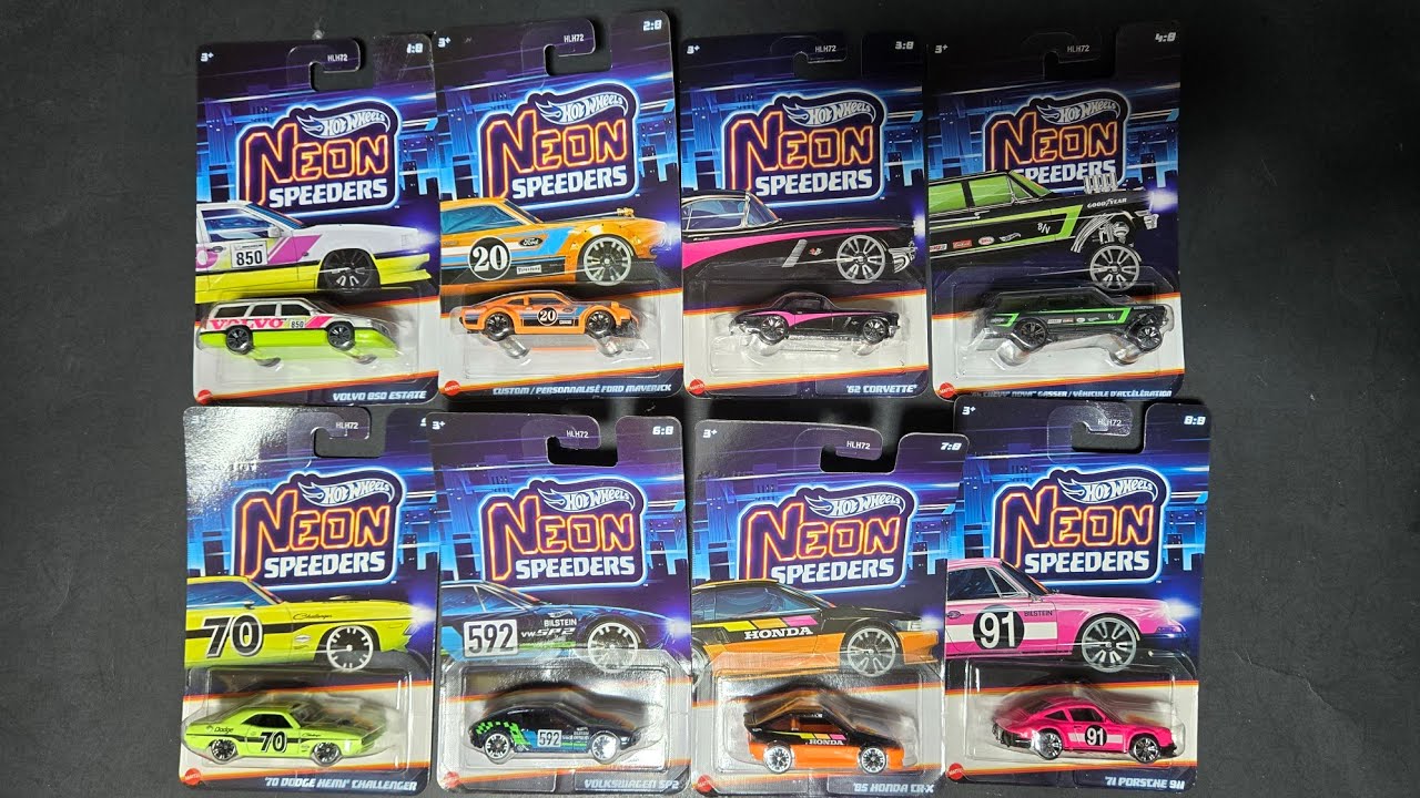 Opening 2026 Hot Wheels Neon Speeders Wave 1 - Mix 1