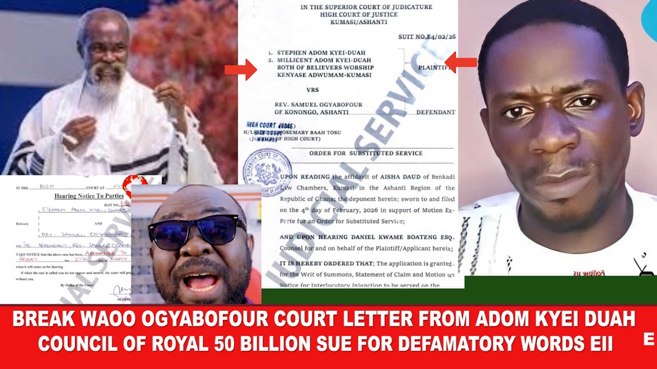 Break Wao Ogyabofour on the run after receiving Adom Kyei Duah Court Letter of sue of 50 billion ei