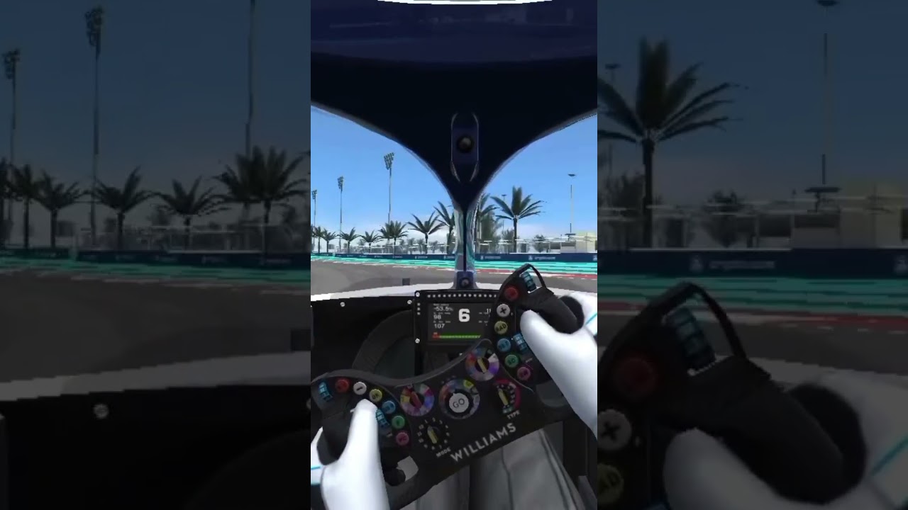 pov from the Williams at the Yas Marina circuit 