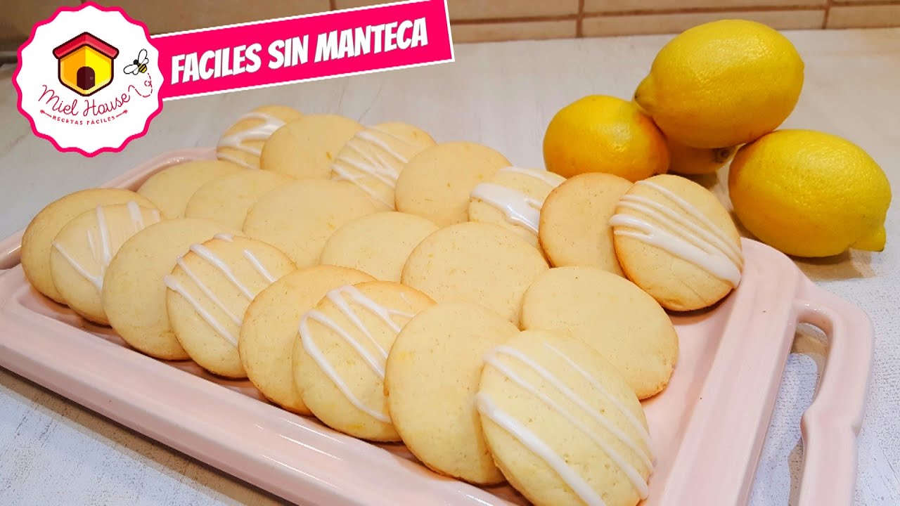 Galletas de limón FACILES sin manteca decoradas con glasé sin huevos -  YouTube
