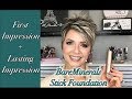 NEW BareMinerals Stick Foundation - First Impression + Lasting Impression | Full Review & Demo