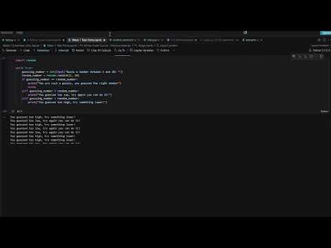 Guessing game with python