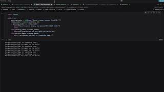 Guessing game with python