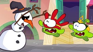 Om Nom Stories | Scary Snowman Against Omnom | Funny Cartoons for Kids