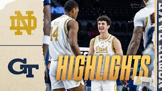 Irish complete sweep over Yellow Jackets | Highlights vs Georgia Tech | Notre Dame Men's Basketball