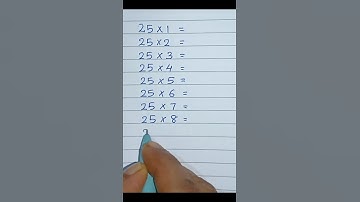 Easy multiplication table of 25 #viral #maths #multiplicationtable #mathstricks #trending