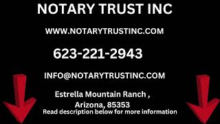 Notary Public, Estrella Mountain Ranch, AZ, 85353, Open Early and Late. i am the notary you.