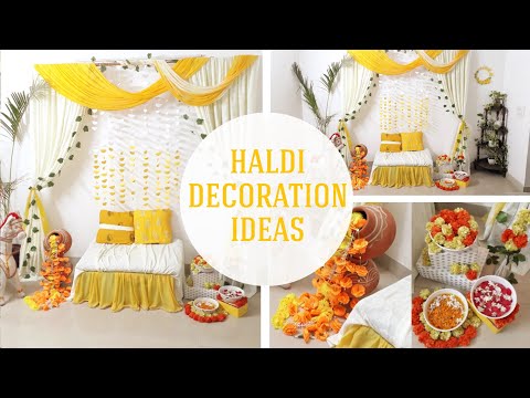 Haldi Decoration Ideas at home || Function Decoration ideas ...