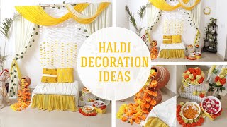 Haldi Decoration Ideas at home || Function Decoration ideas ...