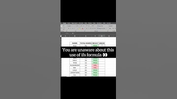 use of ifs formula you have to know about #excel #shortsfeed #shortvideo #shorts #youtubeshorts
