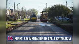 Continúan las obras de pavimentación en todo Funes