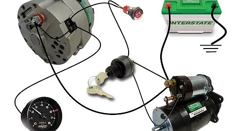 Alternator connection/alternator connection with selfstarter