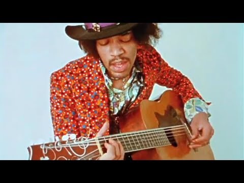 Jimi Hendrix On An Acoustic Guitar