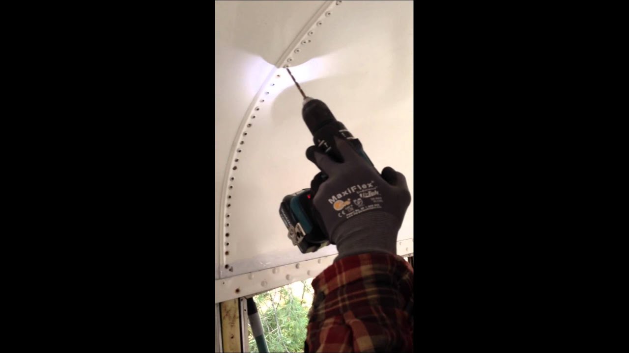 How to remove rivets in a School Bus - YouTube