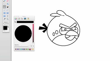 How to draw the Red Angry Bird in paint