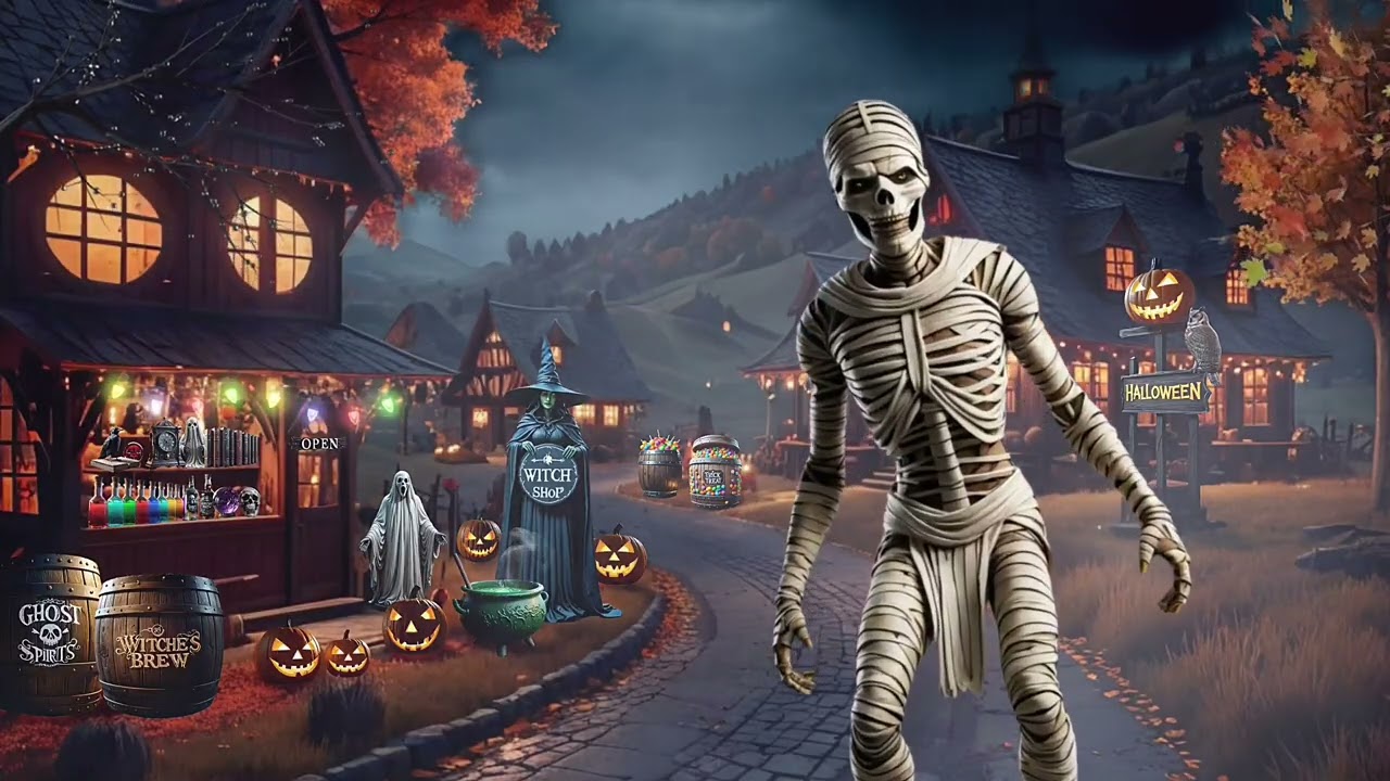 The Spooky Halloween Village Ambience 👻🎃