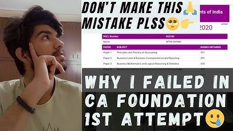 "Why I Failed My CA Foundation 1st attempt – Top Mistakes to Avoid!!"😧😧❌❌ #june #ca #foundation