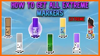 How To Get ALL EXTREME MARKERS In Roblox Find The Markers