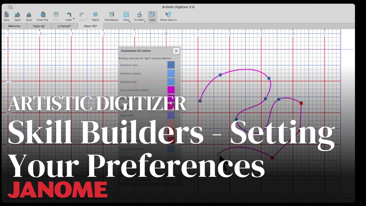 Artistic Digitizer: Skill Builders - Настройка параметров программного обеспечения