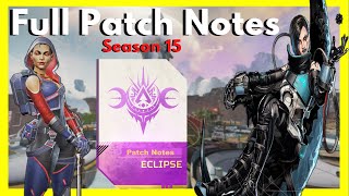 Full Season 15 Patch Notes for Apex Legends (All Buffs & Nerfs)