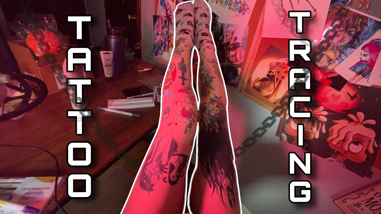 ASMR TATTOO TRACING ✏️ Soft Spoken, Stuttering, Skin Sounds +