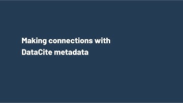 DataCite Metadata Training: Part 2