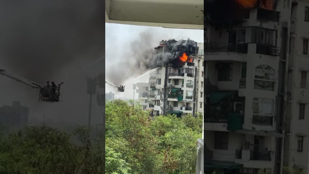 Massive Fire Erupts in Shabad Apartment, Dwarka Sector 13