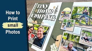 How to Print Small Photos for Scrapbooking | Camping Scrapbook Layout Idea screenshot 5