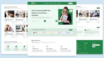 Responsive Educational Website / Online Courses Website Using HTML CSS & JavaScript