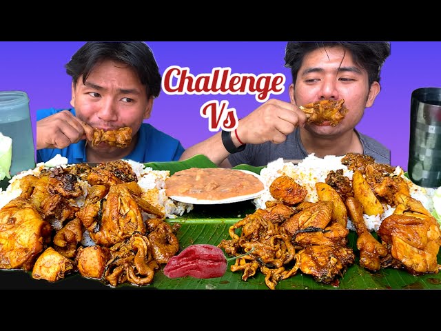 Chicken curry mukbang challenge🔥//pellmmani cdi mayam 🤗//nunggai nunggaitedo comment ta hyrmmo😊//