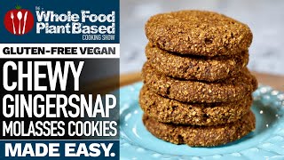 VEGAN GINGERSNAP MOLASSES COOKIES  Chewy and delicious treats!