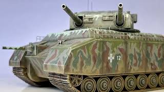 Takom 1/144 scale Landkruezer P1000 Ratte with x2 Panzer VIII Maus.