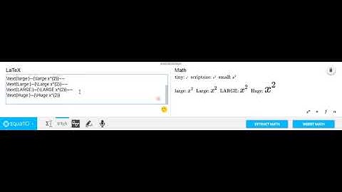Font Size In The EquatIO LaTeX Editor