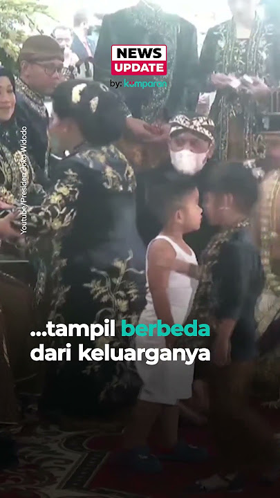 Gemas! Penembahan Al Nahyan Cucu Jokowi Ikut Sungkeman Pakai Singlet Sambil Ngedot