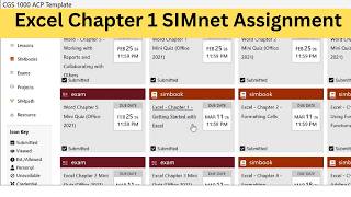 Excel Chapter 1 SIMBOOK Getting Started with Excel SIMnet Assignments #ExcelChapter1