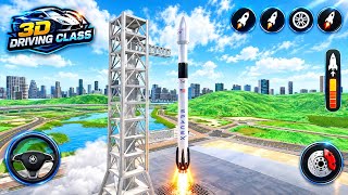🚀 SPACE ROCKET LAUNCH in 3D Driving Class! 🚗🔥 | Epic Driving & Rocket Gameplay  #viral #gamingvideos