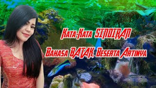 BATAK SARAH WORDS & THEIR MEANINGS