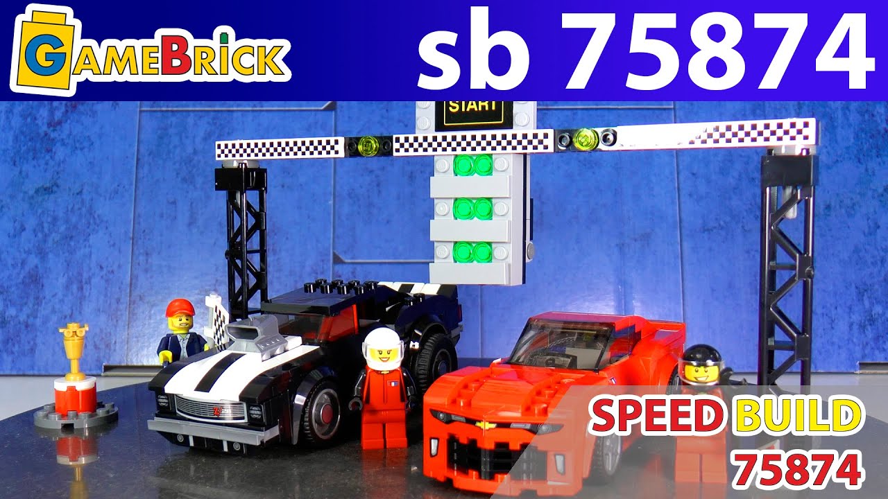 LEGO Drag Race 2016 Chevrolet Camaro speed build review! 75874 [museum GameBrick]