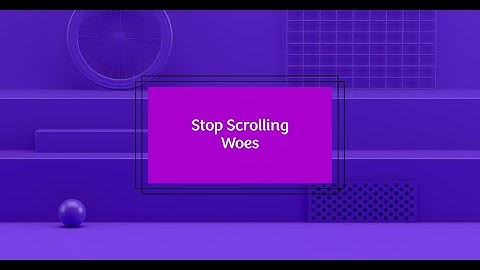 How to disable scrolling when you display a modal