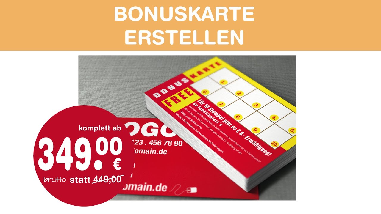 Bonuskarte erstellen | Layout gestalten