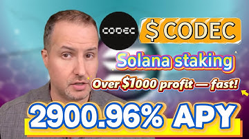 Staking CODEC Token in CodecFlow solana – 2900.96% APY Crypto Mastery