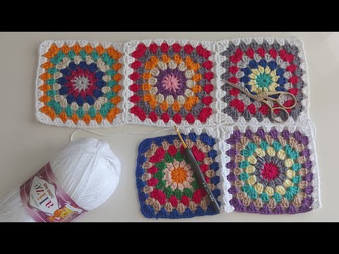 How to Crochet the Continuous Join As You Go Metod / Granny Square Joining / How to Crochet Join