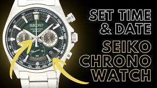 How to Set the Time & Date on a Seiko Chronograph Watch