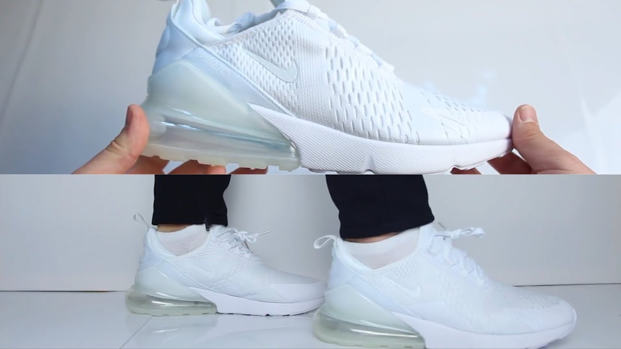 women's nike air max 270 triple white