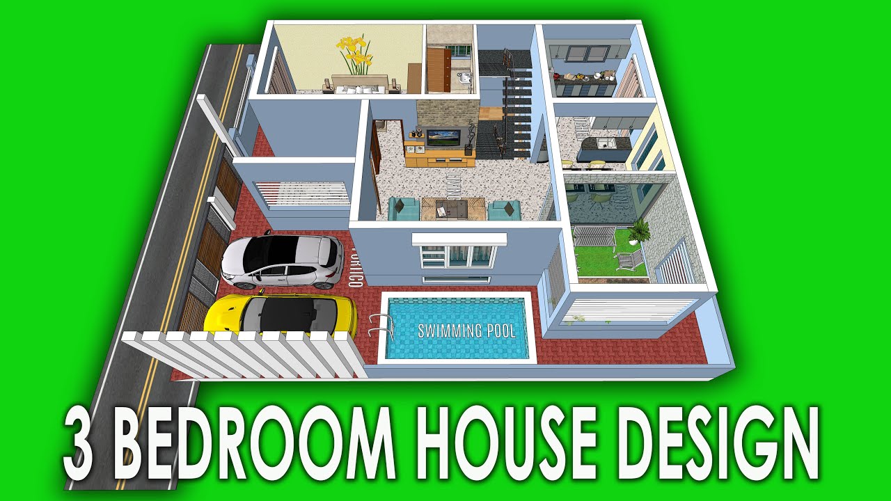 Modern 3 Bedroom Duplex House Design Plan-With Basement Gym- With Home  Theater- Manis Home - Youtube