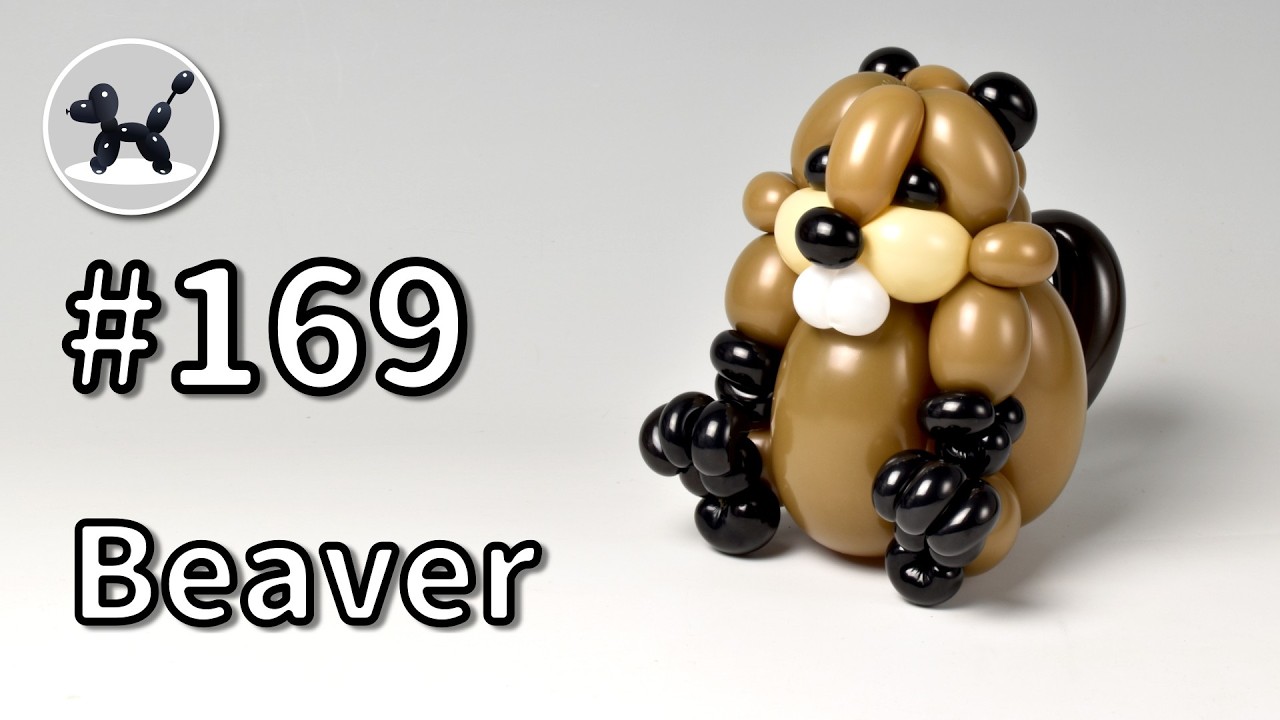 Beaver - How to Make Balloon Animals #169 / バルーンアートの作り方 #169 (ビーバー)
