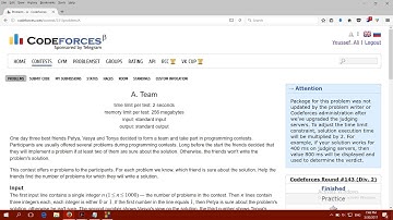 Codeforces 231A - Div2 - Teams (Arabic)