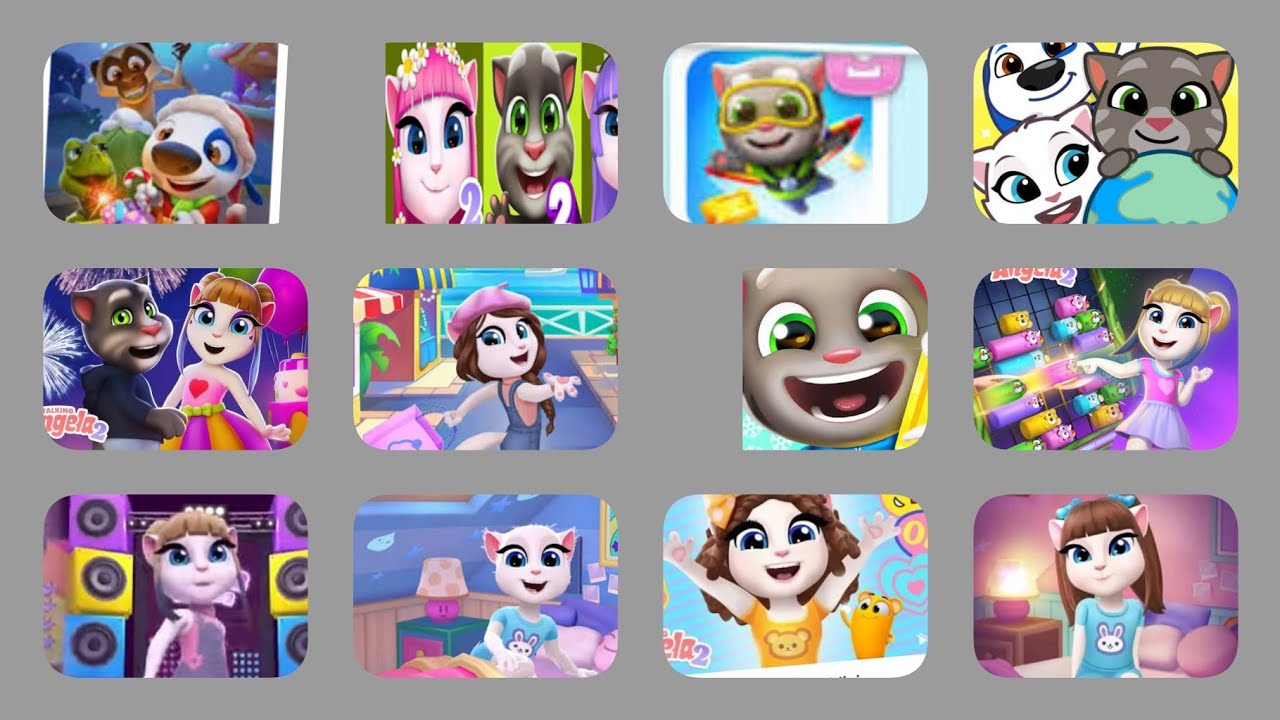 OMG! Angela's Fun Mini Games in My Talking Angela 2,My hunk,gold run, talking friends world 🎮 |